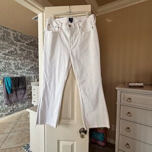 J. Crew Women's Kick Crop Flare White Jeans
